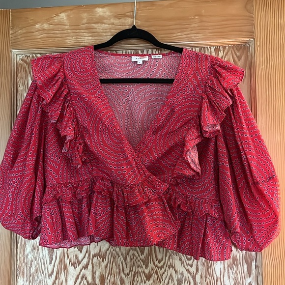 RHODE Short Sleeve Elodie Top - L - Picture 6 of 8